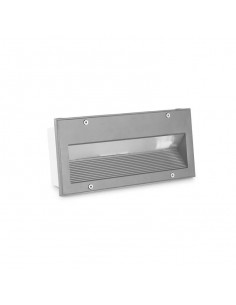 Empotrable exterior MICENAS 05-9179-34-B8 LEDS-C4 1xG24D3 gris 26x12cm IP44, Empotrables exterior