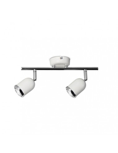 Foco IDEA DE-0192-BLA 2x GU10 blanco cromo, Lámparas modernas