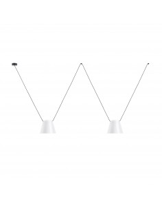 Lámparas colgantes modernas ATTIC 00-7397-05-14 Leds c4 2xE27 blanco mate negro mate, Lámparas modernas