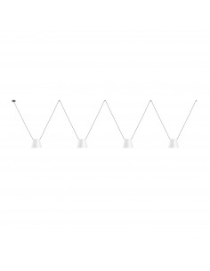 Lámparas colgantes modernas ATTIC 00-7403-05-DL Leds c4 4xE27 negro mate oro pintado, Lámparas modernas