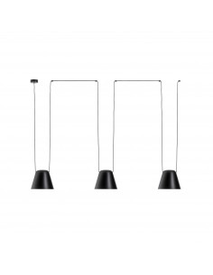 Lámparas colgantes modernas ATTIC 00-7399-05-05 Leds c4 3xE27 negro mate, Lámparas modernas