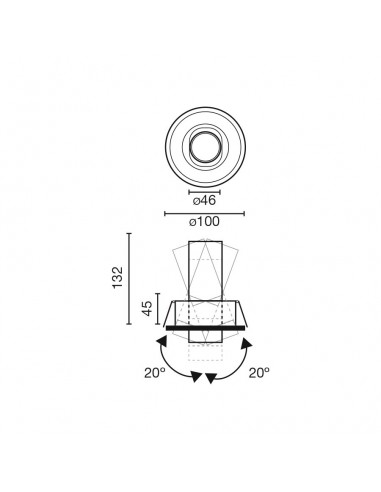 Kope Downlight noir 12W 3000K Cri90...