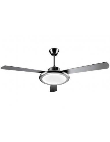 Ventilador techo BAHIA Leds C4 Niquel mate con luz y palas reversibles Ø132cm, Ventiladores el corte ingles