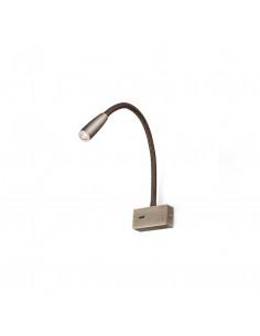 Apliques con lector LEAD 62704 FARO piel/bronce led 3w 3000k, Lámparas modernas