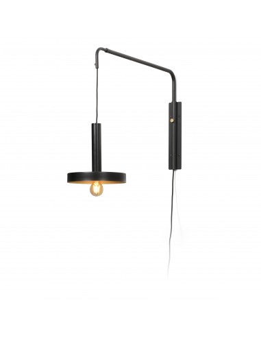 Apliques de pared WHIZZ 20167 FARO extensible negro/oro satinado 1xe27, Lámparas modernas