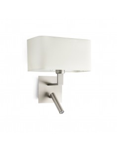Apliques de pared HANNA 64300 FARO niquel 1xe27 lector led 3w 3000k, Lámparas modernas