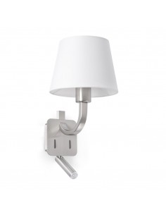 Apliques con lector ESSENTIAL 29341 FARO niquel mate e27, Lámparas modernas