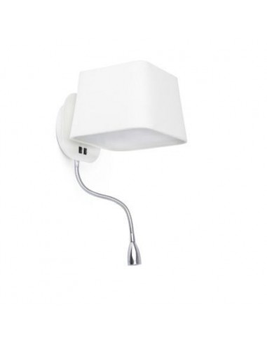 Aplique moderno FARO SWEET 29950 sweet blanco 1 e27 con lector led, Lámparas modernas