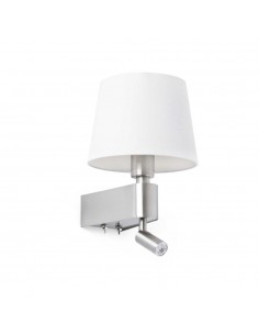 Aplique de pantalla FARO ROOM 29976 blanco E27 con lector led 2700k, Lámparas modernas