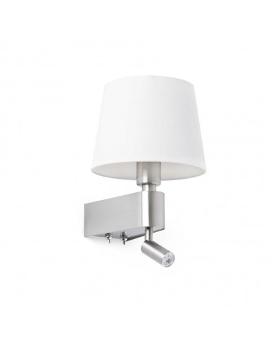 Aplique de pantalla FARO ROOM 29976 blanco E27 con lector led 2700k, Lámparas modernas