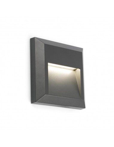 Aplique exterior FARO GRANT 70655 gris oscuro led 1w 3000k IP65, Apliques exterior