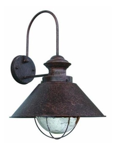 Aplique exterior FARO NAUTICA 71128 nautica-p 20cm marron oxido 1l e27, Apliques exterior