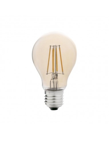 Bombilla E27 LED 17432 FARO estandar filamento ambar 5w 2200k dimable, Bombillas filamento y decorativas