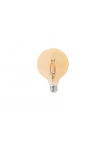 Bombilla E27 LED 17434 FARO globo filamento ambar 5w 2200k dimable, Bombillas globo