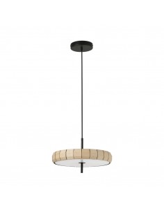 Lámparas de techo 20099 PHILL FARO colgante led 24w madera 3000k dimable, Lámparas modernas