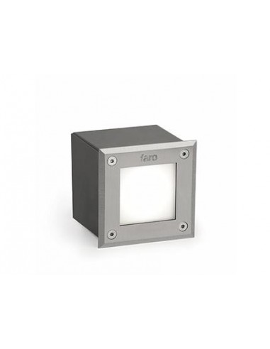 Empotrable de suelo exterior LED-18 71497N FARO led 3w cuadrado 6000k ss316, Empotrables exterior