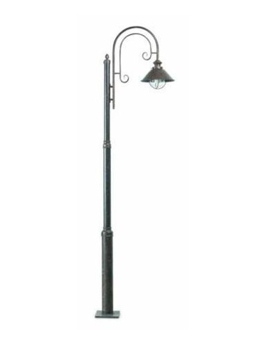 Farola FARO NAUTICA 71116 nautica-7 2.20m marron oxido 1l e27 - Farolas exterior, Farolas jardin