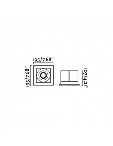 Foco empotrable Gingko 03030101 Faro orientable  1 x qr-111 100w blanc0, Lámparas modernas