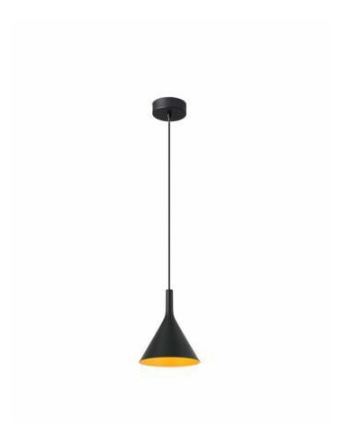 Lámpara colgante moderna FARO PAM 64160 pam-p negro-oro led 11w 3000k, Lamparas para cocinas