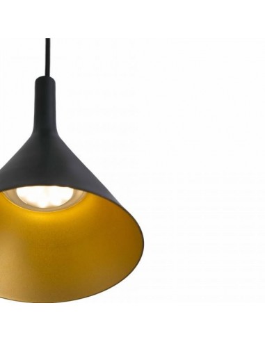 Lámpara colgante moderna FARO PAM 64162 pam-g negro-oro led 24w 3000k, Lamparas para cocinas