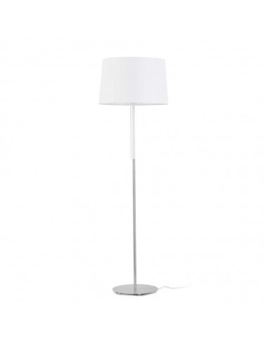 Pie de salón con pantalla FARO VOLTA 20029 blanco E27 alto 151 cm, Lámparas modernas