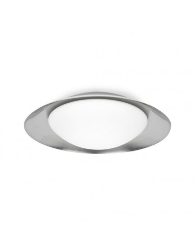 Plafones de techo SIDE 62145 FARO ø45cm blanco-niquel mate led 20w 3000k, Plafones de techo