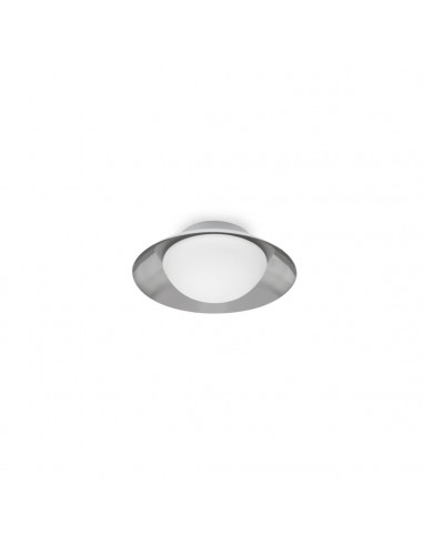 Plafones de techo SIDE 62133 FARO ø20cm blanco-niquel mate g9, Plafones de techo