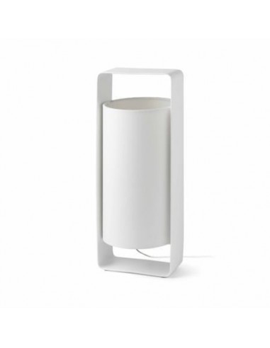 Sobremesa FARO LULA 28383 lula g blanca pantalla beige e27 - Sobremesas modernos, Sobremesas