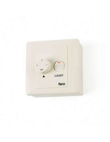 Regulador de pared FARO 33928 blanco con tres velocidades, Tulipas y accesorios de ventiladores