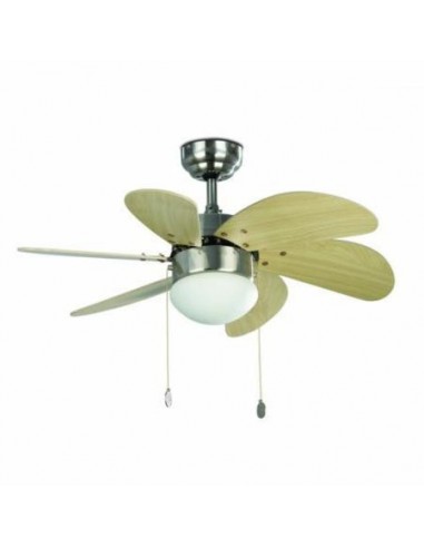 Ventilador de techo moderno FARO PALAO 33183 ø76cm niquel mate 1xE14, Ventiladores infantiles