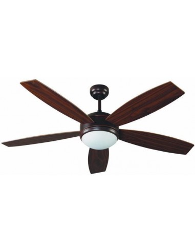 Ventilador de techo FARO VANU 33314 ø132cm marron 1l e27 con mando, Ventiladores faro