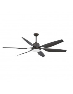 Ventilador de techo grande FARO TILOS 33466 ø168 marron oscuro 2xE27 motor DC mando incluido, Ventiladores faro