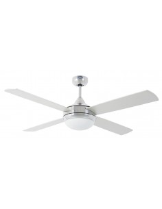 Ventilador de techo moderno ICARIA 33701 FARO ø132cm aluminio 2xe27 con mando, Ventiladores faro