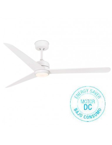 Ventilador de techo con luz NU 33722 FARO ø132cm blanco motor DC led 18w 3000k, Ventiladores faro