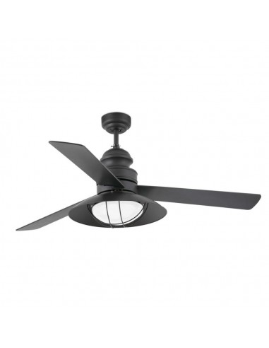 Ventilador de techo rústico FARO WINCH 33396 ø132 marron 2xE27 mando incluido, Ventiladores rústicos