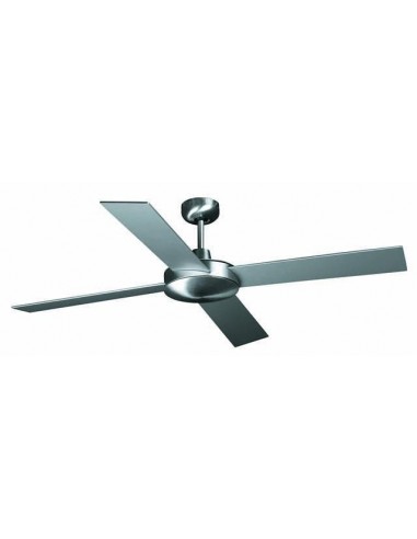 Ventilador de techo sin luz FARO MALLORCA 33292 niquel ø132cm con mando, Ventiladores sin luz