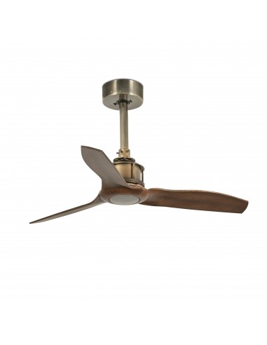 Ventilador just fan xs 33428 faro ø81cm oro viejo palas madera, Ventiladores sin luz