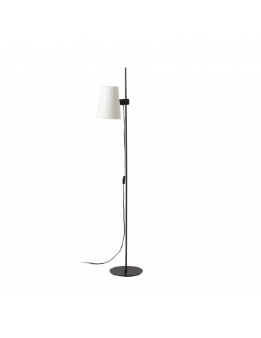 Lámpara de pie Lupe 20034-88 Faro negro pantalla beige, Lámparas modernas