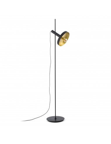 Lámpara de pie Whizz 20164-95 Faro con pantalla negro oro 1xe27, Lámparas modernas