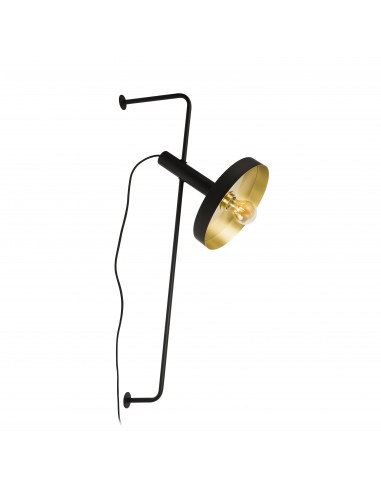 Aplique de pared Whizz 20165-95 Faro 1 x e27 negro oro, Lámparas modernas