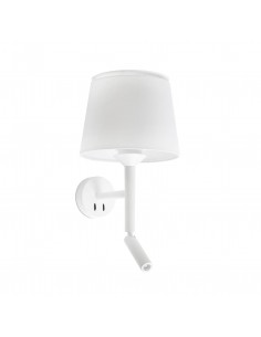 Aplique de pared Savoy 20302-92 Faro con lector blanco pantalla blanca, Lámparas modernas