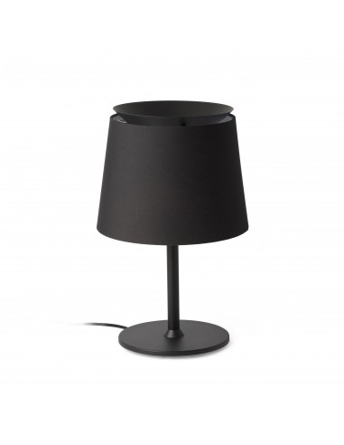 Lámpara sobremesa Savoy 20305-83 Faro negro pantalla negra, Sobremesas