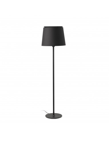 Lámpara de pie Savoy 20307-86 Faro negro pantalla negra, Lámparas modernas