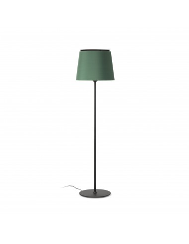 Lámpara de pie Savoy 20307-87 Faro negro pantalla verde, Lámparas modernas