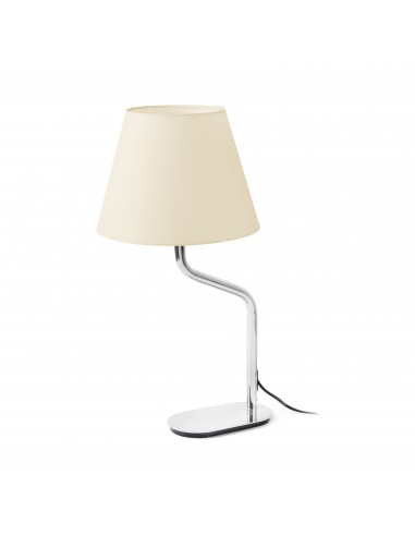 Lámpara sobremesa Eterna 24008-14 Faro cromo pantalla beige, Sobremesas