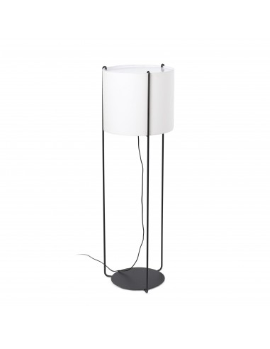 Lámpara de pie Drum 24023-33 Faro negro pantalla beige 1xe27, Lámparas modernas