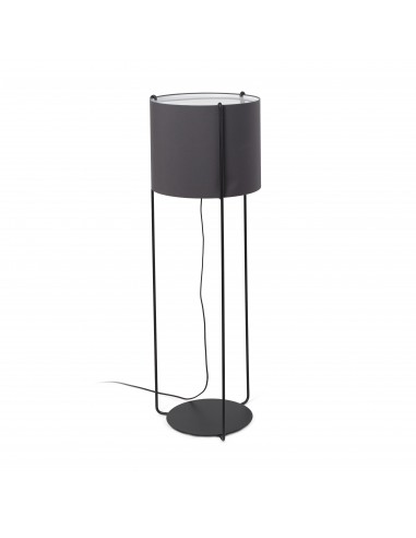 Lámpara de pie Drum 24023-34 Faro negro pantalla gris 1xe27, Lámparas modernas