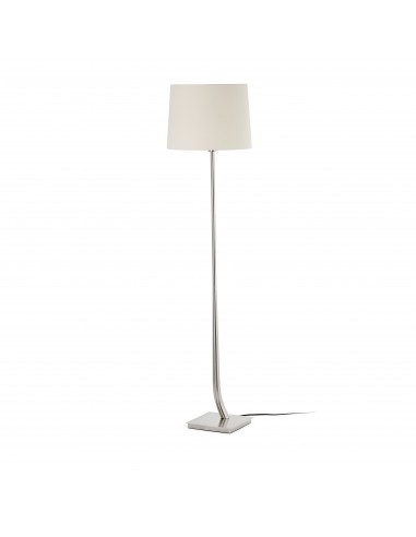 Lámpara de pie Rem 29686-08 Faro niquel mate pantalla beige, Lámparas modernas