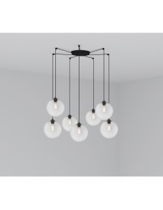 Lampara colgante Clara 64128-7L Faro transparente e27 100w 7l, Lámparas modernas