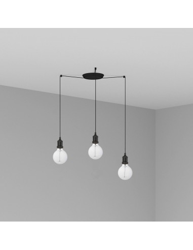 Lámpara colgante Art 64135-3L Faro negro 1xe27 2m cable 3l, Lámparas modernas